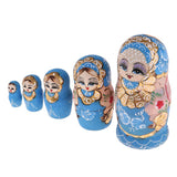 Maxbell 5Pcs Hand Paited Wooden Russian Nesting Dolls Matryoshka Kids Toys Red - Aladdin Shoppers