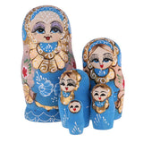 Maxbell 5Pcs Hand Paited Wooden Russian Nesting Dolls Matryoshka Kids Toys Red - Aladdin Shoppers