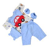 Maxbell 5pcs Jumpsuit & Pants Set Blue for 22-23inch Reborn Doll Clothes Accessories - Aladdin Shoppers