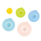 Maxbell 5pcs Silicone Wraps Seal Bowl Covers Food Saving Storage Stretch Lids Set - Aladdin Shoppers