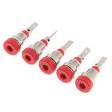 Maxbell 5Pieces 2mm Banana Jack Binding Post Nut for Multimeter Banana Socket red - Aladdin Shoppers