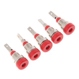 Maxbell 5Pieces 2mm Banana Jack Binding Post Nut for Multimeter Banana Socket red - Aladdin Shoppers