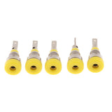 Maxbell 5Pieces 2mm Banana Jack Binding Post Nut for Multimeter Banana Socket yellow - Aladdin Shoppers