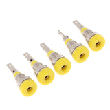 Maxbell 5Pieces 2mm Banana Jack Binding Post Nut for Multimeter Banana Socket yellow - Aladdin Shoppers