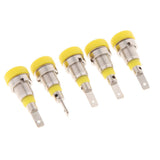 Maxbell 5Pieces 2mm Banana Jack Binding Post Nut for Multimeter Banana Socket yellow - Aladdin Shoppers