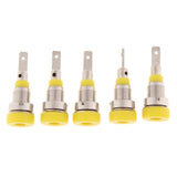 Maxbell 5Pieces 2mm Banana Jack Binding Post Nut for Multimeter Banana Socket yellow - Aladdin Shoppers