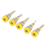 Maxbell 5Pieces 2mm Banana Jack Binding Post Nut for Multimeter Banana Socket yellow - Aladdin Shoppers