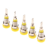 Maxbell 5Pieces 2mm Banana Jack Binding Post Nut for Multimeter Banana Socket yellow - Aladdin Shoppers