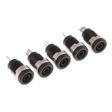 Maxbell 5Pieces 4mm Banana Jack Binding Post Nut for Multimeter Banana Socket black - Aladdin Shoppers