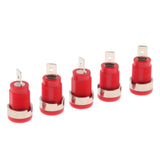 Maxbell 5Pieces 4mm Banana Jack Binding Post Nut for Multimeter Banana Socket red - Aladdin Shoppers