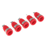 Maxbell 5Pieces 4mm Banana Jack Binding Post Nut for Multimeter Banana Socket red - Aladdin Shoppers