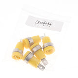 Maxbell 5Pieces 4mm Banana Jack Binding Post Nut for Multimeter Banana Socket yellow