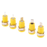 Maxbell 5Pieces 4mm Banana Jack Binding Post Nut for Multimeter Banana Socket yellow - Aladdin Shoppers