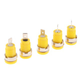 Maxbell 5Pieces 4mm Banana Jack Binding Post Nut for Multimeter Banana Socket yellow - Aladdin Shoppers