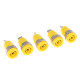 Maxbell 5Pieces 4mm Banana Jack Binding Post Nut for Multimeter Banana Socket yellow - Aladdin Shoppers