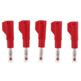 Maxbell 5Pieces 4mm Banana Plug for Test Probes Instrument Meter Connector red - Aladdin Shoppers
