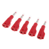 Maxbell 5Pieces 4mm Banana Plug for Test Probes Instrument Meter Connector red - Aladdin Shoppers