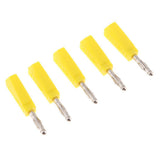 Maxbell 5Pieces 4mm Banana Plug for Test Probes Instrument Meter Connector yellow - Aladdin Shoppers
