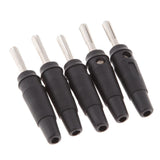 Maxbell 5Pieces 4mm Wire Audio Speaker Cable Banana Plug Connectors Adapter black - Aladdin Shoppers
