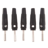 Maxbell 5Pieces 4mm Wire Audio Speaker Cable Banana Plug Connectors Adapter black - Aladdin Shoppers