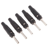 Maxbell 5Pieces 4mm Wire Audio Speaker Cable Banana Plug Connectors Adapter black - Aladdin Shoppers