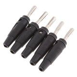 Maxbell 5Pieces 4mm Wire Audio Speaker Cable Banana Plug Connectors Adapter black - Aladdin Shoppers