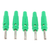 Maxbell 5Pieces 4mm Wire Audio Speaker Cable Banana Plug Connectors Adapter green - Aladdin Shoppers