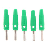 Maxbell 5Pieces 4mm Wire Audio Speaker Cable Banana Plug Connectors Adapter green - Aladdin Shoppers