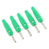 Maxbell 5Pieces 4mm Wire Audio Speaker Cable Banana Plug Connectors Adapter green - Aladdin Shoppers