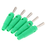 Maxbell 5Pieces 4mm Wire Audio Speaker Cable Banana Plug Connectors Adapter green - Aladdin Shoppers