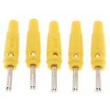 Maxbell 5Pieces 4mm Wire Audio Speaker Cable Banana Plug Connectors Adapter yellow - Aladdin Shoppers