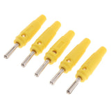 Maxbell 5Pieces 4mm Wire Audio Speaker Cable Banana Plug Connectors Adapter yellow - Aladdin Shoppers