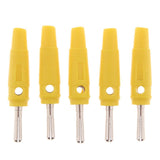 Maxbell 5Pieces 4mm Wire Audio Speaker Cable Banana Plug Connectors Adapter yellow - Aladdin Shoppers