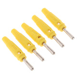 Maxbell 5Pieces 4mm Wire Audio Speaker Cable Banana Plug Connectors Adapter yellow - Aladdin Shoppers