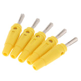 Maxbell 5Pieces 4mm Wire Audio Speaker Cable Banana Plug Connectors Adapter yellow - Aladdin Shoppers