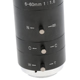 Maxbell 6-60mm 1/3" Industrial Camera Manual Iris Zoom Focus TV Cine Lens CS Mount - Aladdin Shoppers
