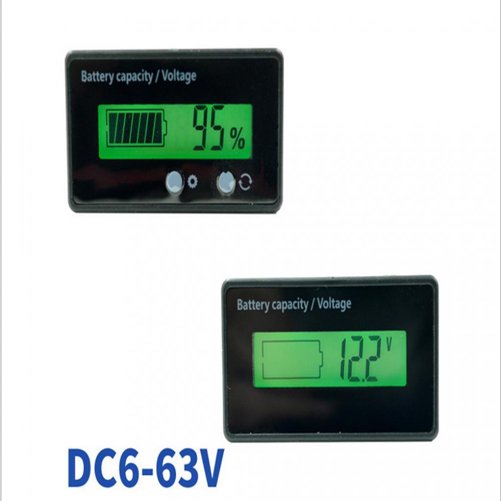 Maxbell 6-63V LCD Digital Voltmeter Lithium Battery Capacity Voltage Tester Meter - Aladdin Shoppers