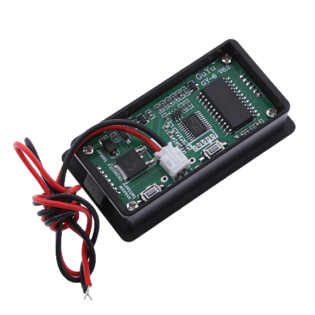 Maxbell 6-63V LCD Digital Voltmeter Lithium Battery Capacity Voltage Tester Meter - Aladdin Shoppers