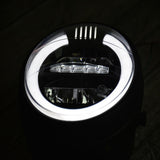 Maxbell 6.9" Motorcycle Round LED Halo Headlight Bulb Projector for Suzuki White - Aladdin Shoppers