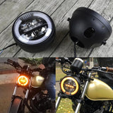 Maxbell 6.9" Motorcycle Round LED Halo Headlight Bulb Projector for Suzuki Yellow - Aladdin Shoppers