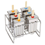 Maxbell 6 Cells Ice Pop Mold Popsicle Mould 3 Cell Flat grooved+3 Cell Round grooved - Aladdin Shoppers