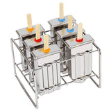 Maxbell 6 Cells Ice Pop Mold Popsicle Mould 3 Cell Flat grooved+3 Cell Round grooved - Aladdin Shoppers
