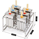 Maxbell 6 Cells Ice Pop Mold Popsicle Mould 3 Cell Flat grooved+3 Cell Round grooved - Aladdin Shoppers
