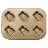 Maxbell 6-Cup Carbon Steel Cake Mould Baking Tray Pan Bakeware Little Bear - Aladdin Shoppers