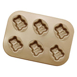 Maxbell 6-Cup Carbon Steel Cake Mould Baking Tray Pan Bakeware Little Bear - Aladdin Shoppers