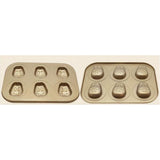 Maxbell 6-Cup Carbon Steel Cake Mould Baking Tray Pan Bakeware Long Eared Rabbit - Aladdin Shoppers