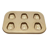 Maxbell 6-Cup Carbon Steel Cake Mould Baking Tray Pan Bakeware Long Eared Rabbit - Aladdin Shoppers
