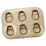 Maxbell 6-Cup Carbon Steel Cake Mould Baking Tray Pan Bakeware Long Eared Rabbit - Aladdin Shoppers