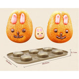 Maxbell 6-Cup Carbon Steel Cake Mould Baking Tray Pan Bakeware Long Eared Rabbit - Aladdin Shoppers