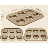 Maxbell 6-Cup Carbon Steel Cake Mould Baking Tray Pan Bakeware Pig's Head - Aladdin Shoppers